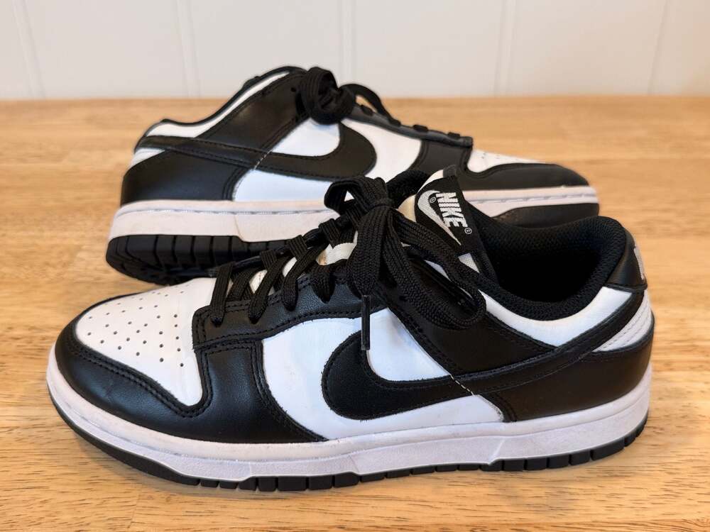 Nike Dunk Low Retro 'Panda' Black and White Sneakers size 7